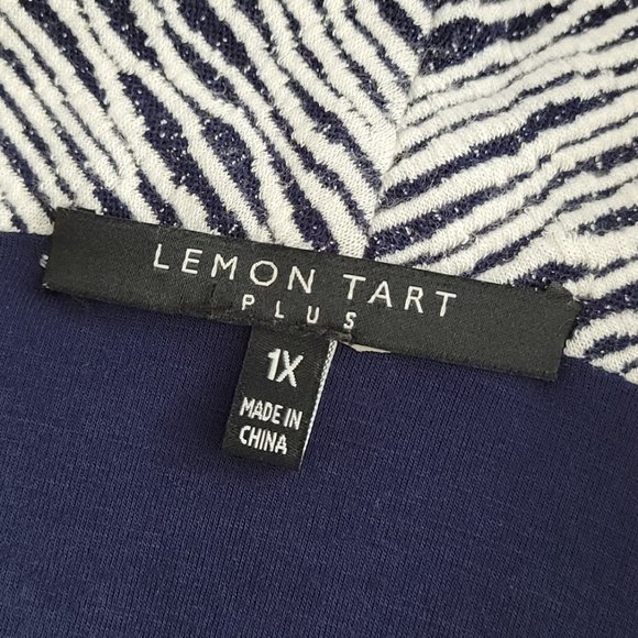 LEMON TART PLUS natalie open blazer blue Sz 1X - Picture 5 of 6